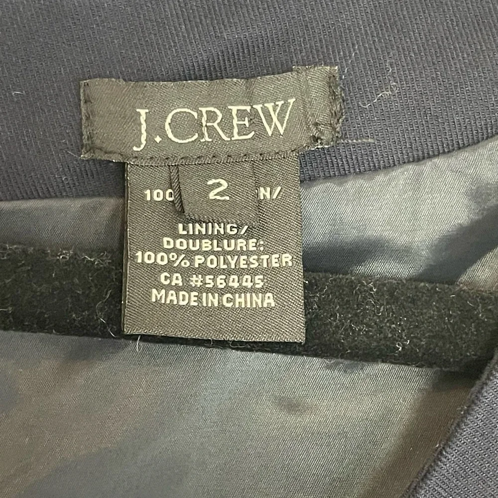 J Crew Women's Navy Blue Allura Shift Career Dress in Superfine Cotton Size 2 - Picture 11 of 13